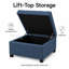 Tabouret de rangement multi-fonctions à coussins matelassés-2141696550