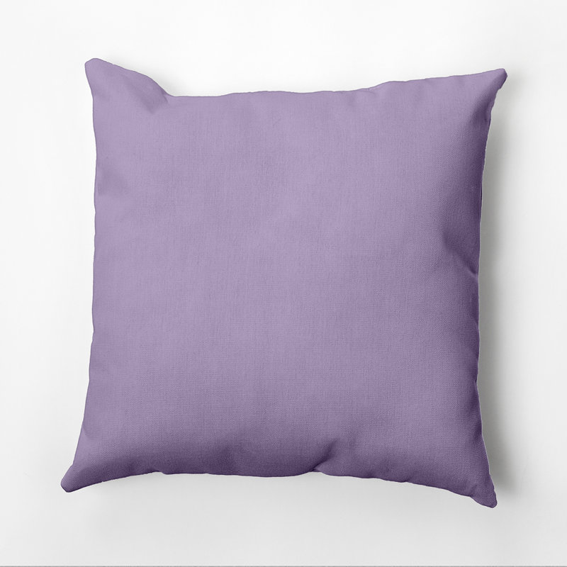 Housse de coussin Ajibola, Lilas mauve, 26 po x 26 po, Polyester/ bourre en polyester