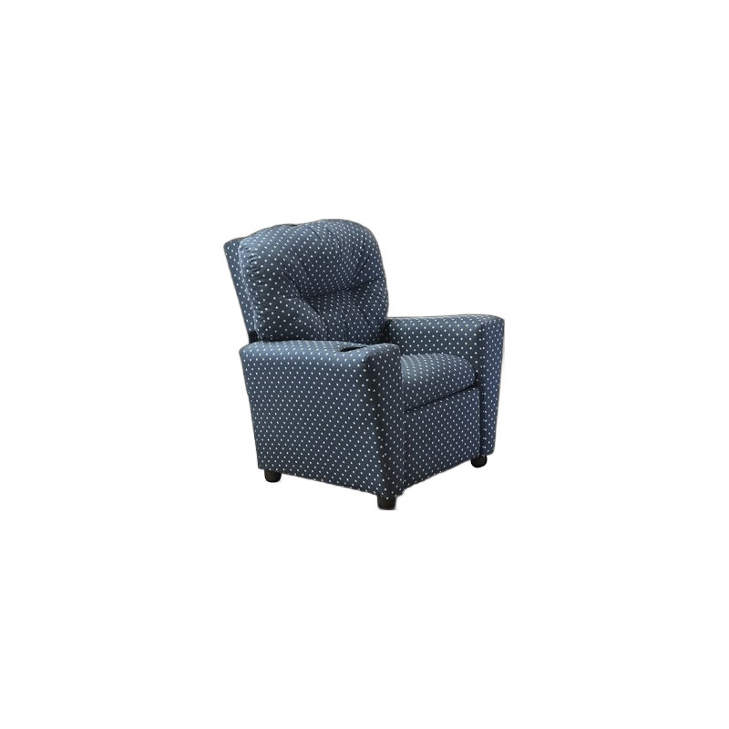 Fauteuil inclinable Analeah, Bleu marine/blanc