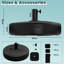 Carolita 2.1kg Plastic / Acrylic Umbrella Base