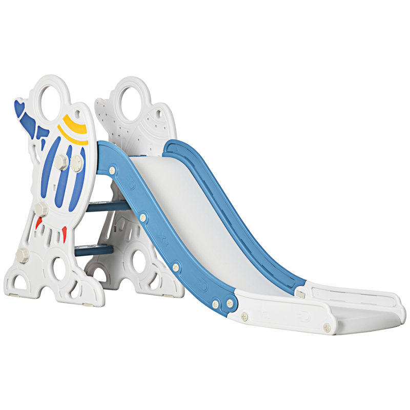 Qaba 61.75'' W Plastic Straight, Blue/White