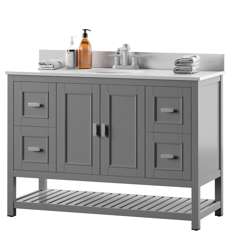 Ensemble de meuble-lavabo simple 48 po Hasler, Gris Huron