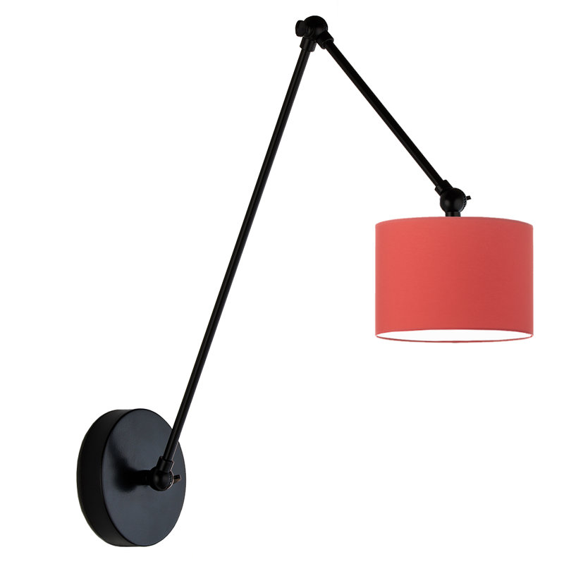 Bloomingdale Wall Sconce, Black, Red