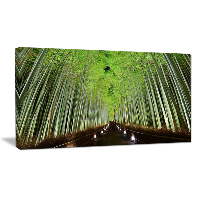 «Beautiful Bamboo Forest Panorama», reproduction de photo sur toile tendue, H 20 po x l 40 po x P 1po
