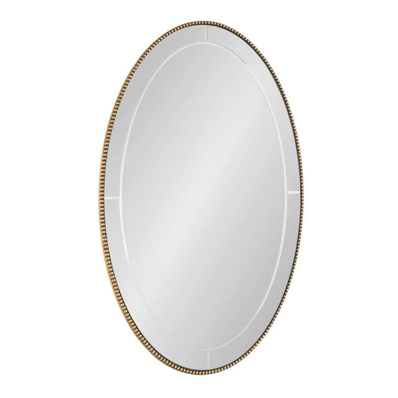 Beaded Oval Bathroom Mirror