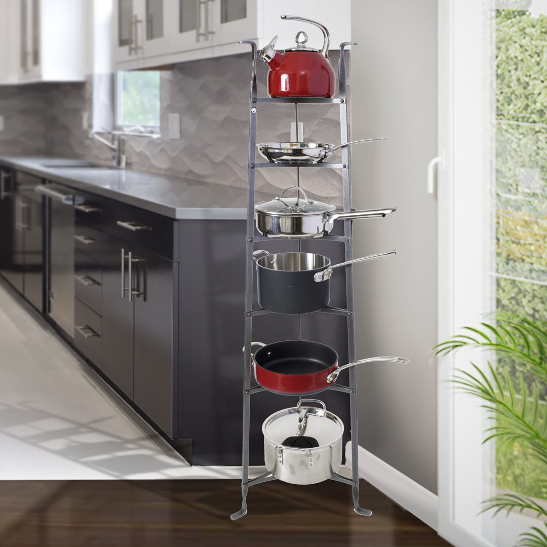 Handcrafted 6-Tier Gourmet Cookware Stand Enclume