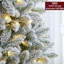 Arbre de Noël artificiel enneigé 6 pi avec 6 lumières à DEL changeantes blanc chaud et couleur 6 pi 6 pi-2008172831