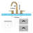Widespread Bathroom Faucet 3 Hole, 2-handle 8 nch Bathroom Sink Faucet-115313410