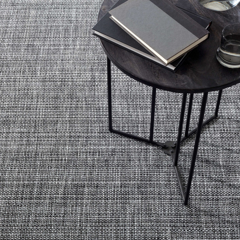 Fusion Black Handwoven Indoor/Outdoor Rug, Rectangle 2' x 3'