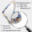 Bleu et or Exquis Violets II - Formes asymétriques violettes - Grand miroir mural traditionnel