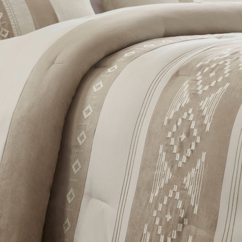 Ensemble d'édredon pour lit double / grand 5 pièces 5 pièces, taupe, Full/Queen Sheet Set with 4 Additional Pieces