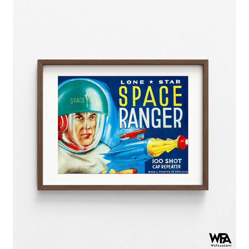 Répétition de capuchon Lone Star Space Ranger 100 par Retrobot, impression rétro d'affiche de salle de jeu Space Ranger, décor rétro d'astronaute