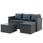 Ensemble de conversation modulaire avec coussins 3 pièces