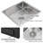 15 inch Brushed Nickel Stainless Steel Undermount Kitchen Sink with 9 inch Deep Single Bowl Basin