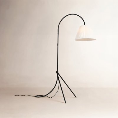 73" Linen Floor Lamp