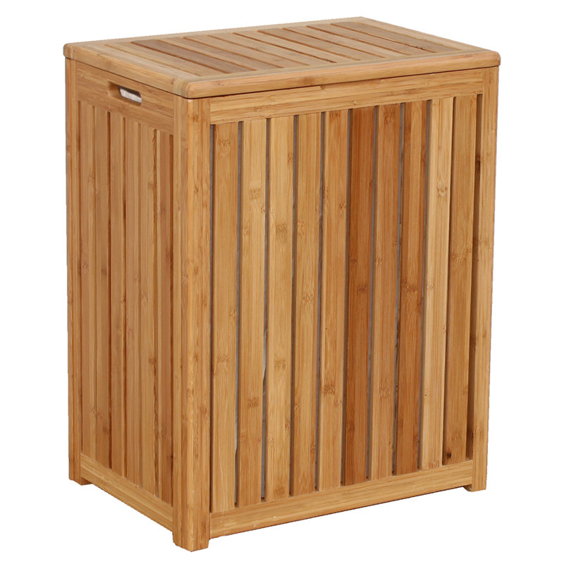 Edward Bamboo Cabinet Laundry Hamper with Handles