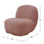 Chaise d'appoint rembourrée avec pivot -805606884