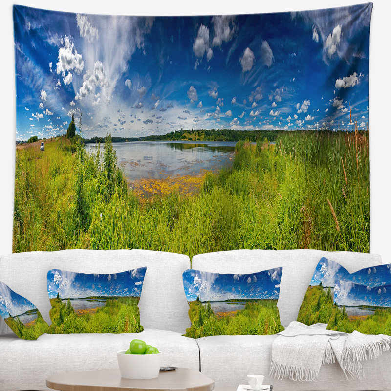 Tapisserie panorama idéal en polyester avec accessoires suspendus inclus, H 68 po x l 80 po