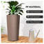 Pots de fleurs en plastique de 74 cm de hauteur Outsunny, ensemble de 2 pots empilables avec drainage à faire soi-même, pour une utilisation intérieure/extérieure, marron