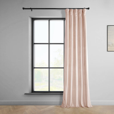 Rideaux en velours moelleux Matra pour chambre à coucher ‑ rideaux obscurcissants pour les fenêtres de salon, panneau simple