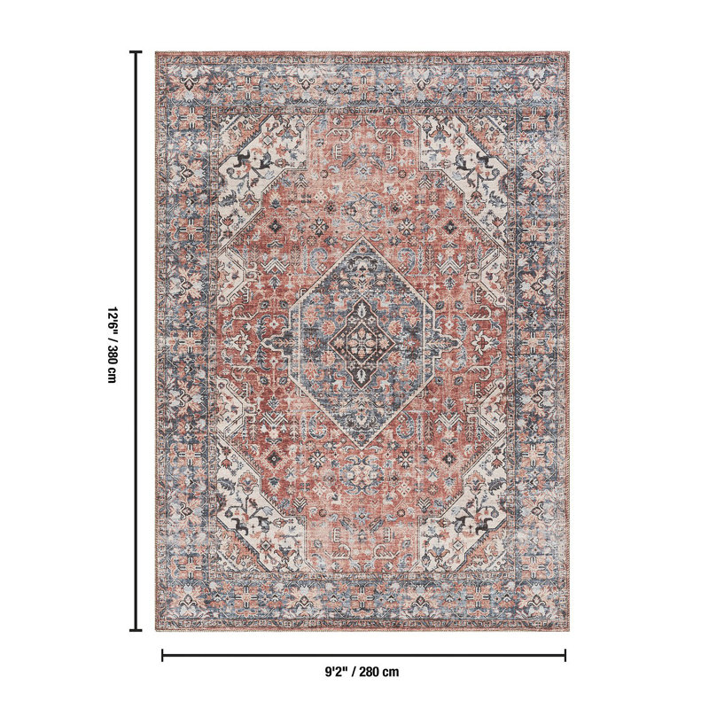 Tapis rose Majestic, Rectangle 9 pi 2 po x 12 pi 6 po