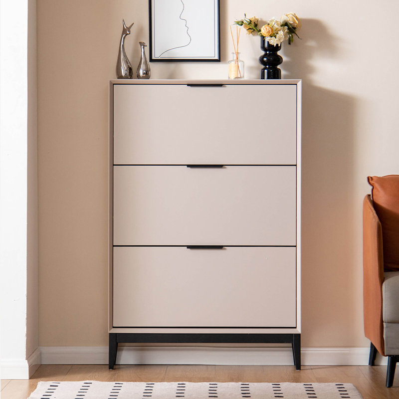 Beige Solid wood Shoe Storage