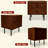  Savana Mid-Century 2 - Drawer Solid Wood Nightstand - End Table & with Metal Legs, Assembly Tools Included-1187923085