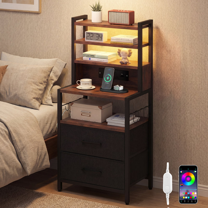 43 cm W Bedside Table