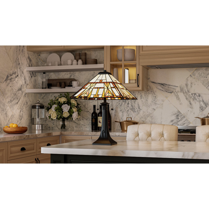 Kaylor 2-Light Matte Black Table Lamp