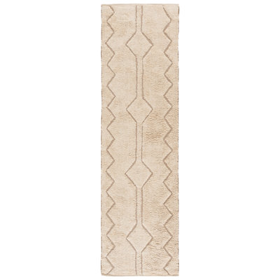 Hand-Loomed Geometric Cotton Rug