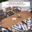 Table de salle à manger extensible ovale d'extérieur en acacia