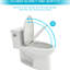 Toilette en céramique une pièce - entièrement émaillée, surface lisse facile à nettoyer, maintenir la propreté