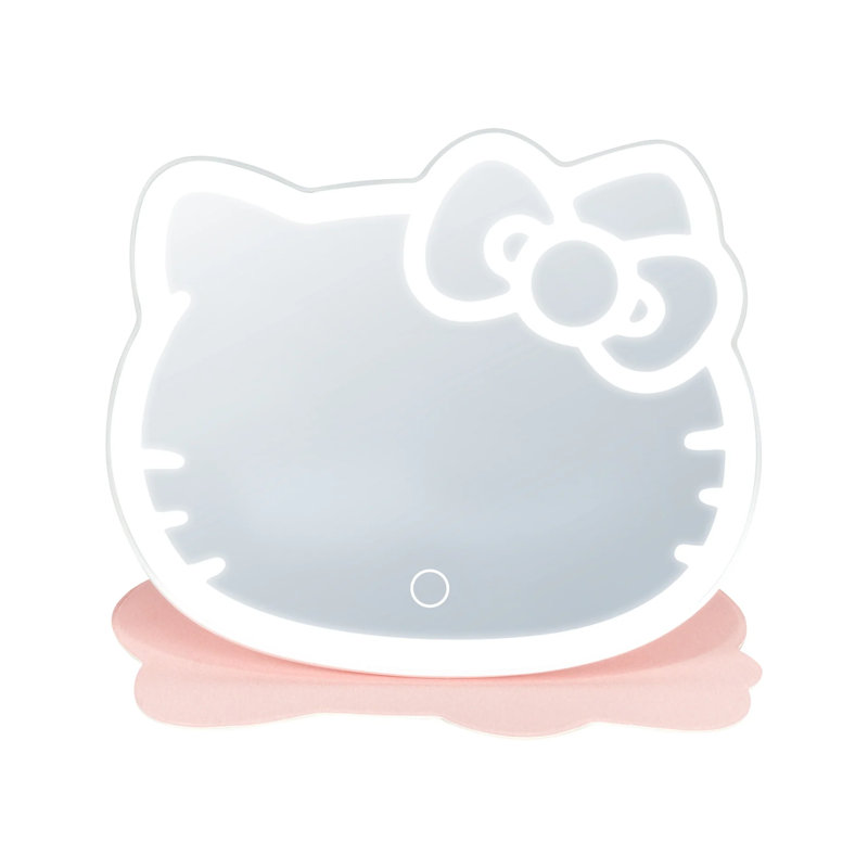 Miroir à tablette Hello Kitty avec éclairage tricolore, capteur tactile doux pour régler la luminosité