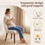 Upholstered Parsons Dining Chairs with Hollow Curved Back & Wood Legs-969882382