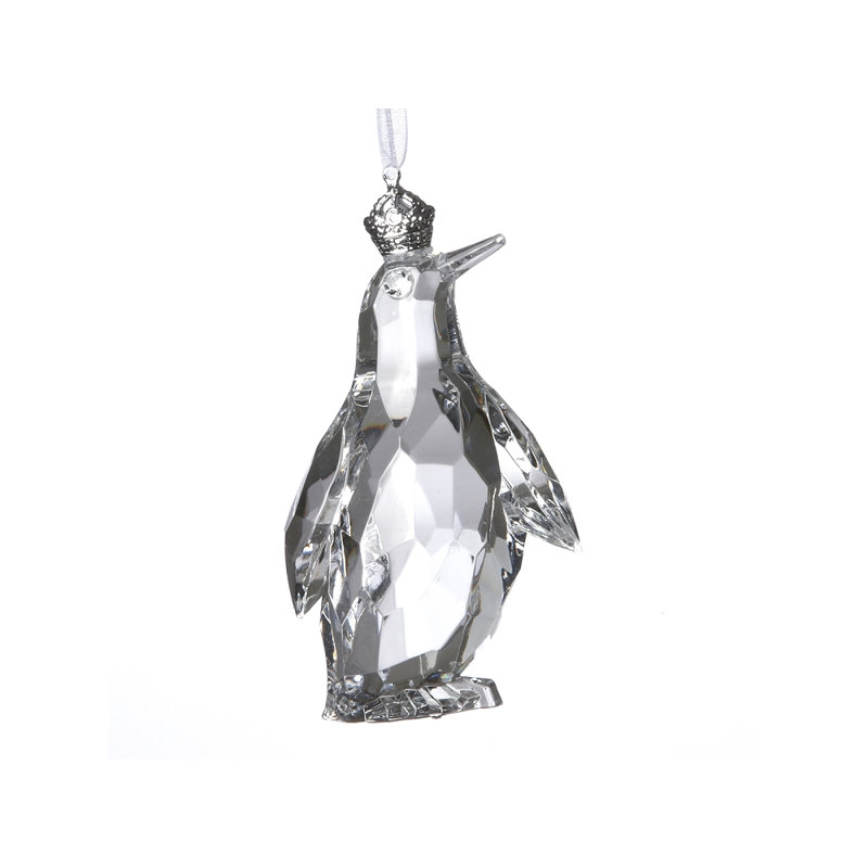 Ornement en acrylique pingouin en forme de fêtes, H 4 po x l 1 po x P 1 po