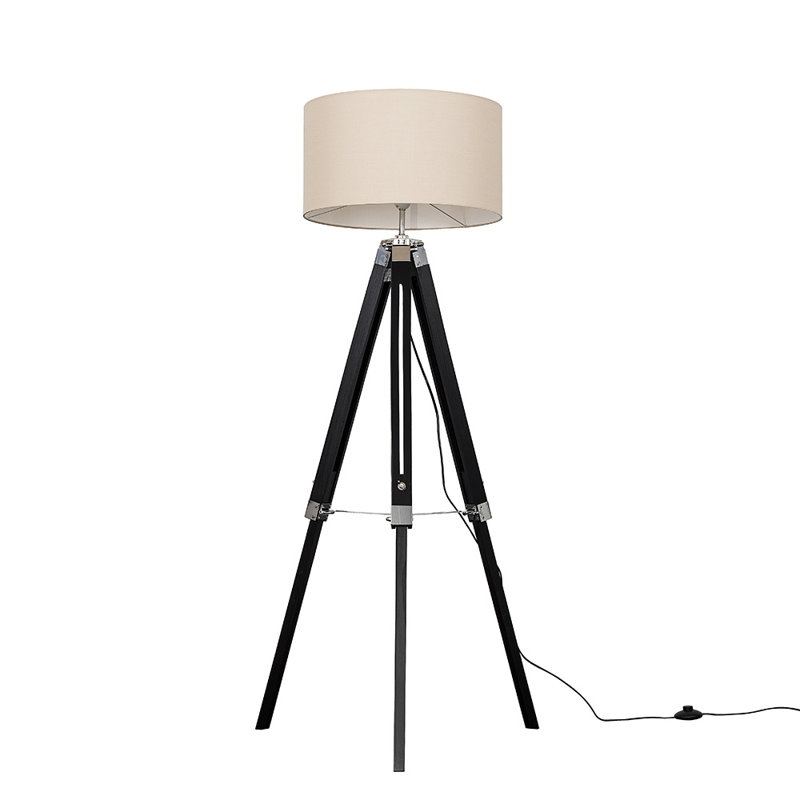 Simmonds 143.5cm Matt Tripod Floor Lamp, No, Mink