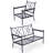 4-Person Steel Seating Group With Glass Table-401881812
