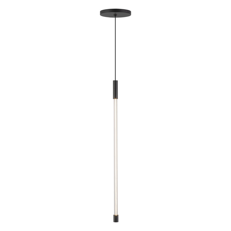 Motif 1 - Light LED Pendant, 20.625" H x 0.75" W x 0.75" D, Black