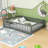 Wooden Bed With Slats And Safety Guardrails-1161912550-1161912545