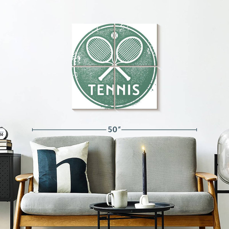 Kema Tennis, typographie, H 26 po x l 26 po