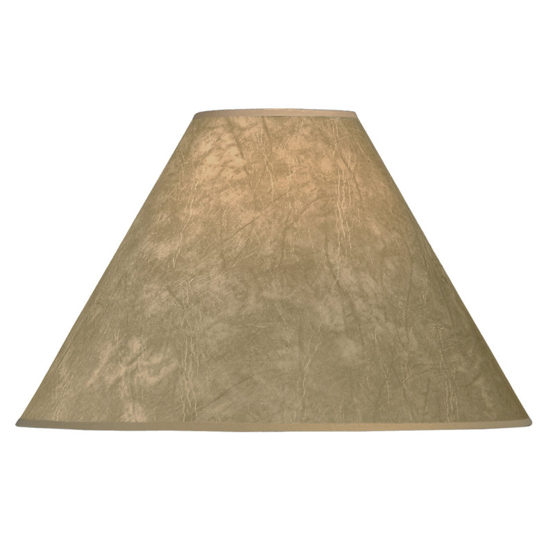Abat-jour empire en similicuir 13 po H (araignée) beige
