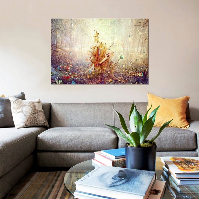 « silence », impression sur toile, H 26 po x l 40 po x P 1,5 po, Toile tendue, Pas de tapis
