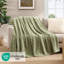Jeté pour canapé, lit, canapé - couverture ultra douce et légère à rayures 280 g / m², couverture jacquard nervurée 3D, jets pelucheux et confortables, chaud et respirant-111986103