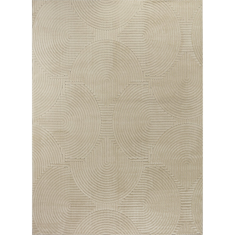 Ranota In- & Outdoor Scandi Modern Boho Beige Area Rug, Rectangle 160 x 220 cm