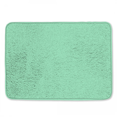 Tapis de bain uni vert menthe