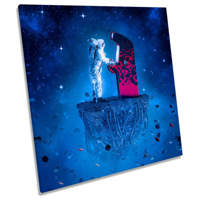 Z5958 Space Invaders Arcade Machine Picture - Wrapped Canvas Print