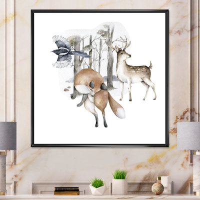 «Wild Animals Living Forest», reproduction d'art sur toile