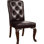 2 chaises d'appoint traditionnelles de style traditionnel en bois de cerisier brun rembourrées pour les chaises de salle à manger en bois, 2