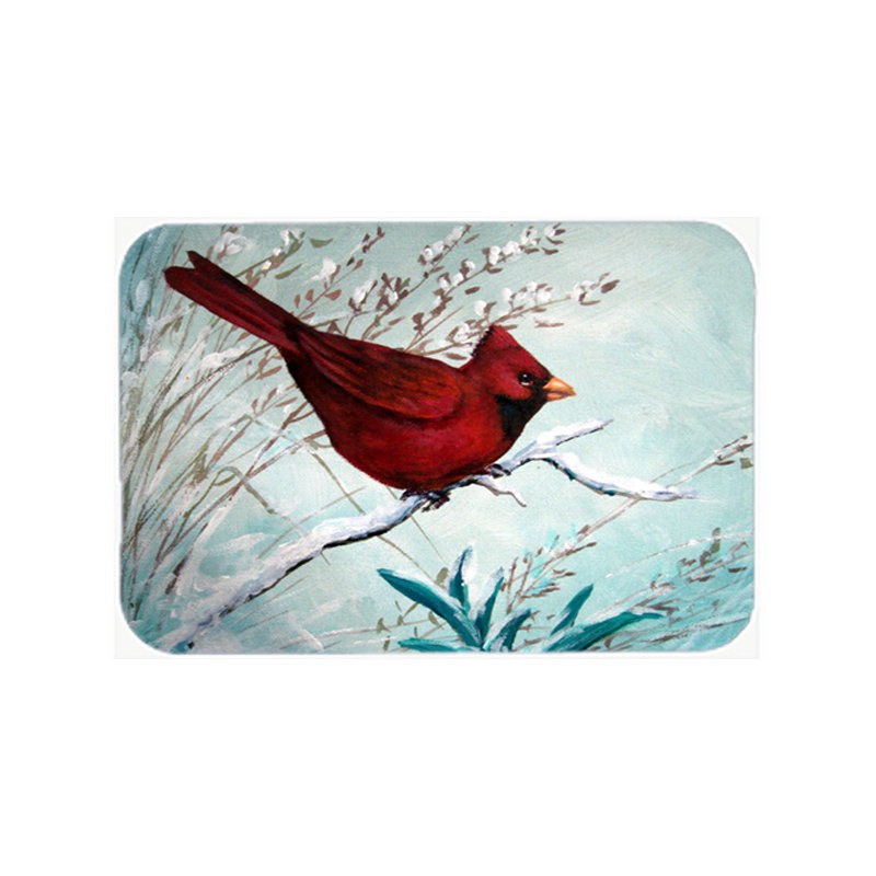 Planche à découper en verre d’oiseau cardinal caroline