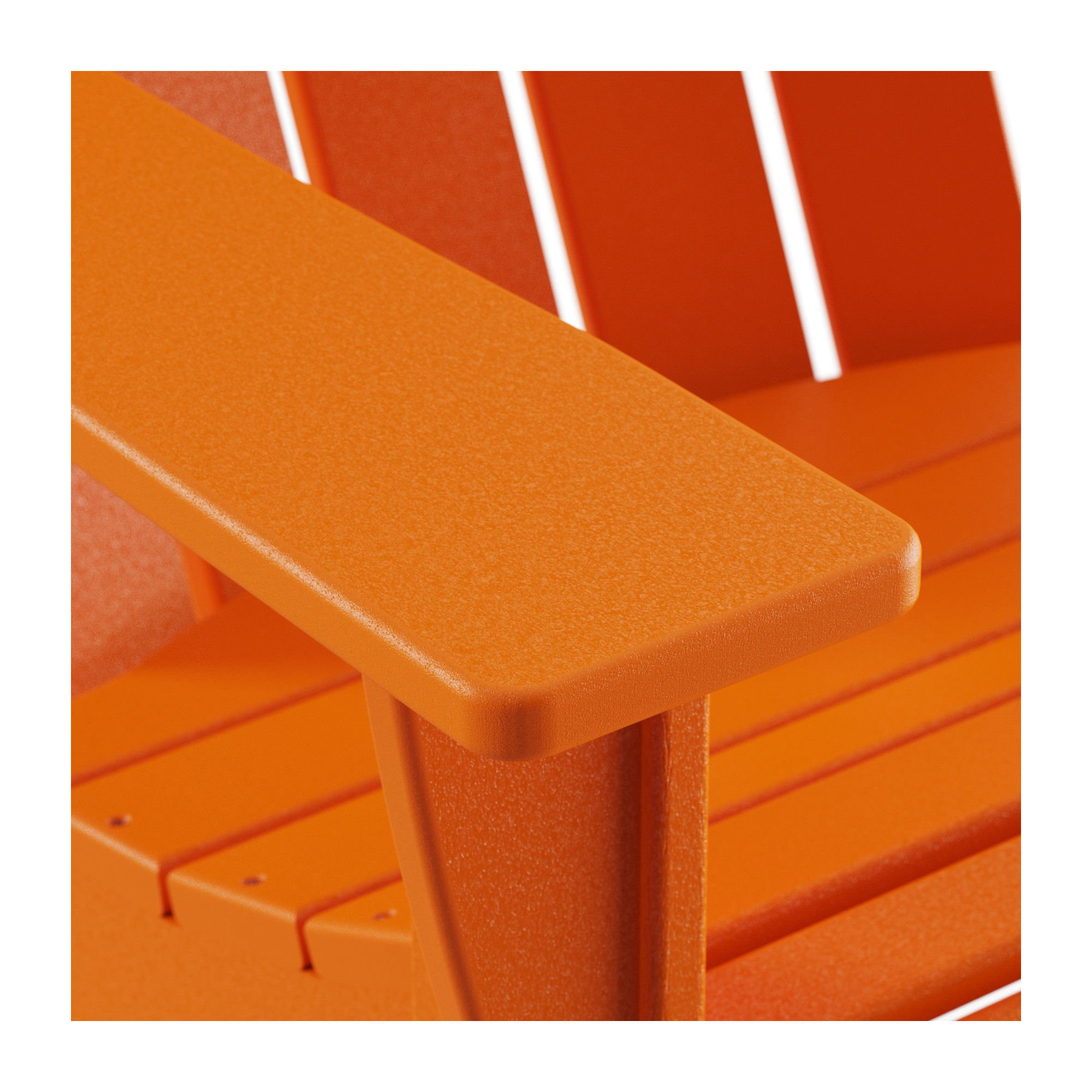 POLYWOOD Vineyard Curveback Resin Adirondack Chair, Tangerine
